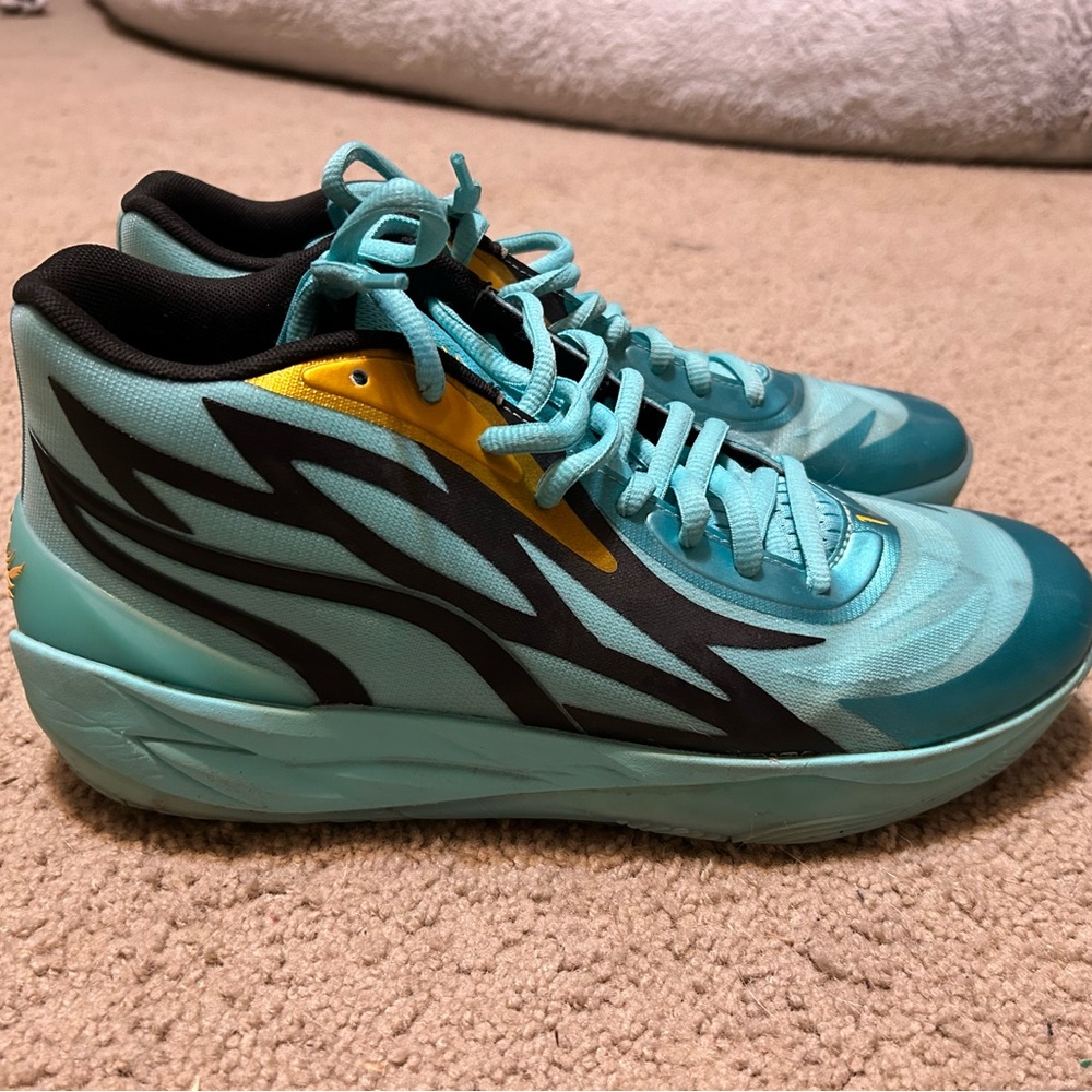 Puma Lamelo Ball Teal and Black Athletic Sneakers